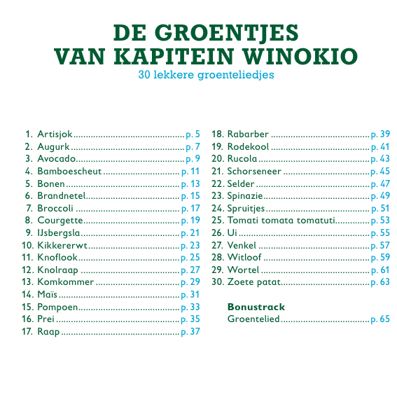 De groentjes van Kapitein Winokio zonder CD